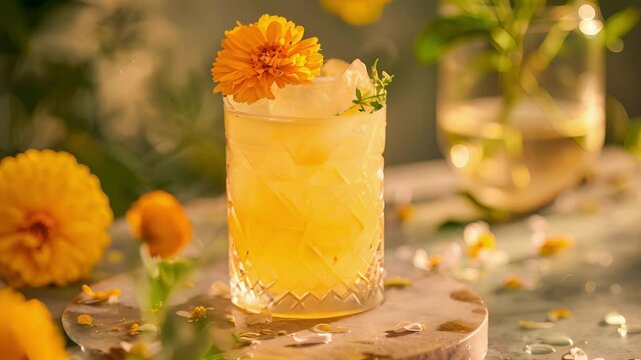 A bright yellow tail featuring foraged calendula and lemon verbena providing a refreshing burst of citrus.