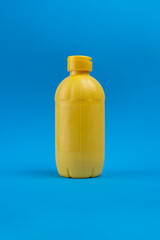 Recycling concept. Recyclable plastic bottle. Recycling materials. color background