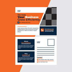 Post Card Premium Vector Template for Corporate Business 