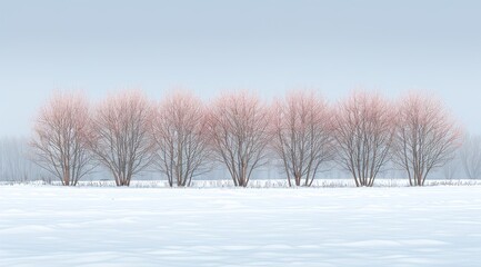 snow covered trees