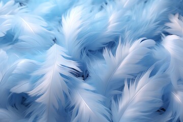 Obraz premium Beautiful color feathers as background, closeup. Color of the year.