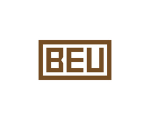 BEU logo design vector template. BEU letter logo design.