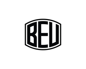 BEU logo design vector template. BEU letter logo design.