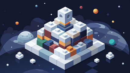 White background, white space in the center of picture. A pile of colorful blocks scattered all over the place. The bricks of different shapes and sizes to show diversity.