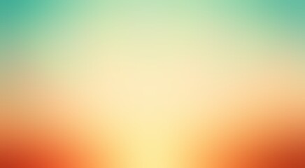 Yellow blue gradient symmetrical empty defocused background for summer sea beach illustration or fall field. Retro style graphic.