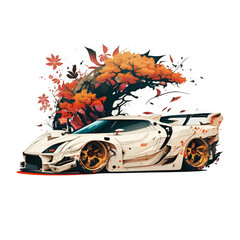 A car in okami style