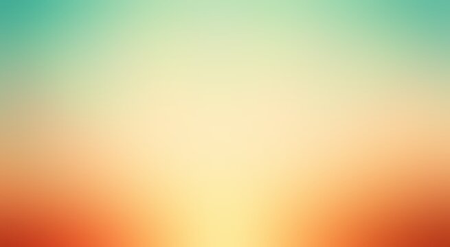 Yellow blue gradient symmetrical empty defocused background for summer sea beach illustration or fall field. Retro style graphic.