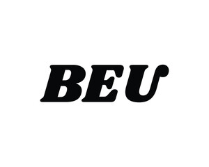 BEU logo design vector template. BEU letter logo design.