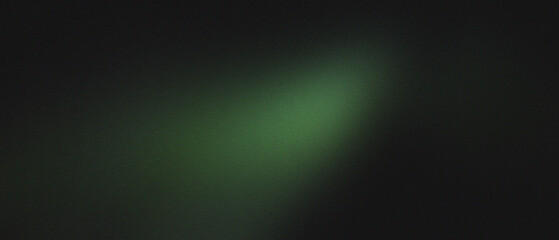 Abstract Green Light Beam on Dark Background Creating a Mysterious and Atmospheric Effect