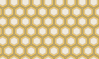 Vector honeycomb pattern. Abstract seamless pattern with hexagons.