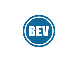 BEV logo design vector template. BEV letter logo design.