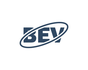 BEV logo design vector template. BEV letter logo design.