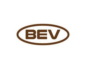 BEV logo design vector template. BEV letter logo design.