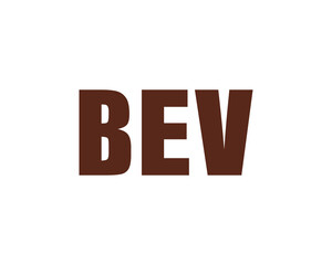 BEV logo design vector template. BEV letter logo design.