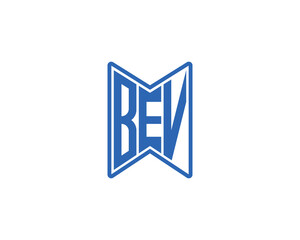 BEV logo design vector template. BEV letter logo design.