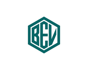 BEV logo design vector template. BEV letter logo design.