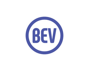 BEV logo design vector template. BEV letter logo design.