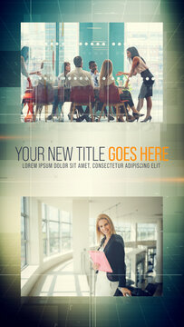 Corporate Logo Opener. Vertical Stories for Social Media.