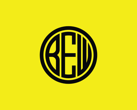 BEW logo design vector template. BEW letter logo design.