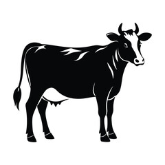 Cow Silhouette Vector Illustration
