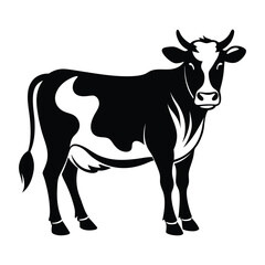 Cow Silhouette Vector Illustration
