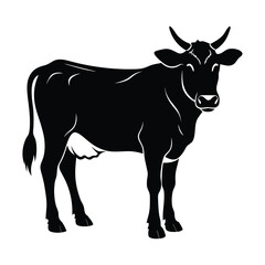 Cow Silhouette Vector Illustration
