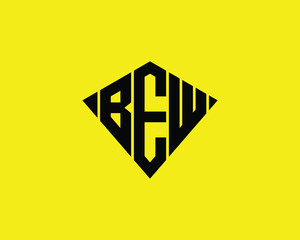 BEW logo design vector template. BEW letter logo design.
