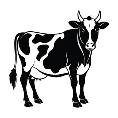 Cow Silhouette Vector Illustration
