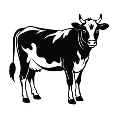 Cow Silhouette Vector Illustration
