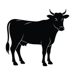 Cow Silhouette Vector Illustration
