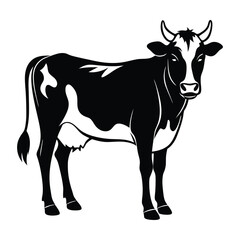 Cow Silhouette Vector Illustration
