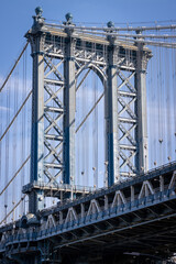Naklejka premium View of Manhattan Bridge in New York, Dumbo area