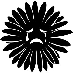 Daisy Silhouette Vector Illustration Set with Cute Floral Designs