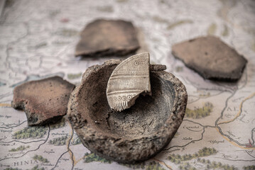 Part of a bone comb (comb) from the 1st-3rd century AD with patterns. Velbar culture