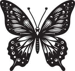butterflies silhouette vector clip art , white background