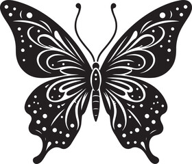 butterflies silhouette vector clip art , white background