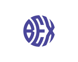 Fototapeta premium BEX logo design vector template. BEX letter logo design.