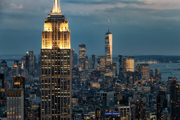 The skyline of New York City, United States
