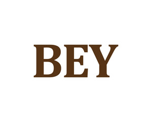 BEY logo design vector template. BEY letter logo design.