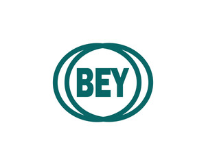 BEY logo design vector template. BEY letter logo design.