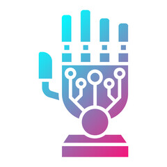 robotic hand icon