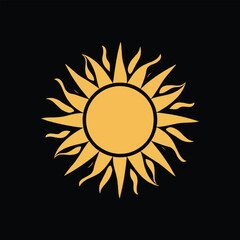 the sun vector silhouette logo design 