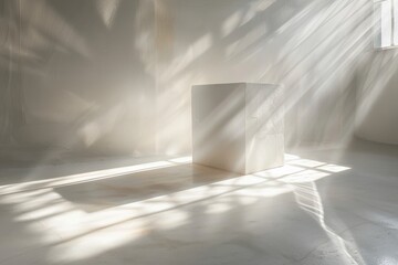 Sunbeams Illuminating a White Cube
