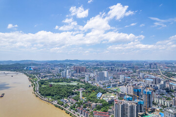 Fototapeta premium China Zhuzhou City Building Scenery