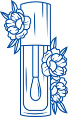 Lip gloss or hygienic ointment for skin care and cosmetic procedures when preparing woman image