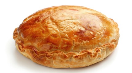 Pie on a white background Freshly baked goods Stuffed bun
