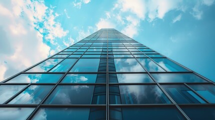 Modern Skyscraper Reflecting the Blue Sky