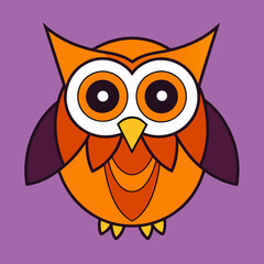 Owl cartoon vector illustration