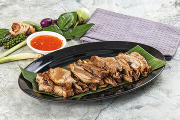 Asian cuisine Baked duck breast
