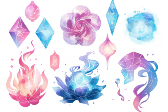 Shimmering, ethereal symbols floating in mid-air, their meanings shrouded in mystery.